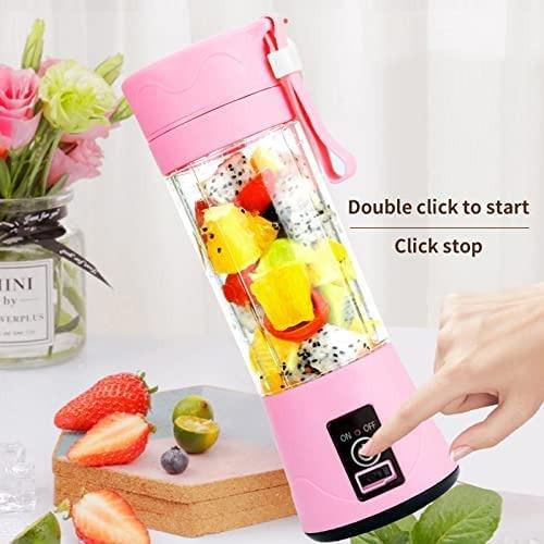 Portable Electric USB Juice Maker Bottle | Blender Grinder Mixer | Rechargeable Bottle with 6 Blades